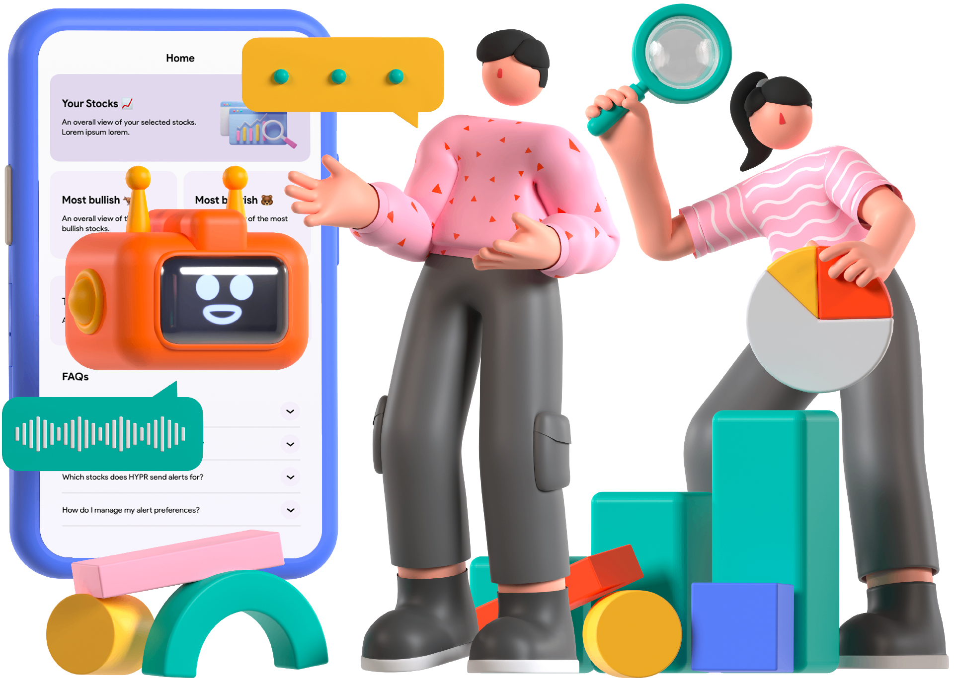 Two people exploring the HYPR app on a phone